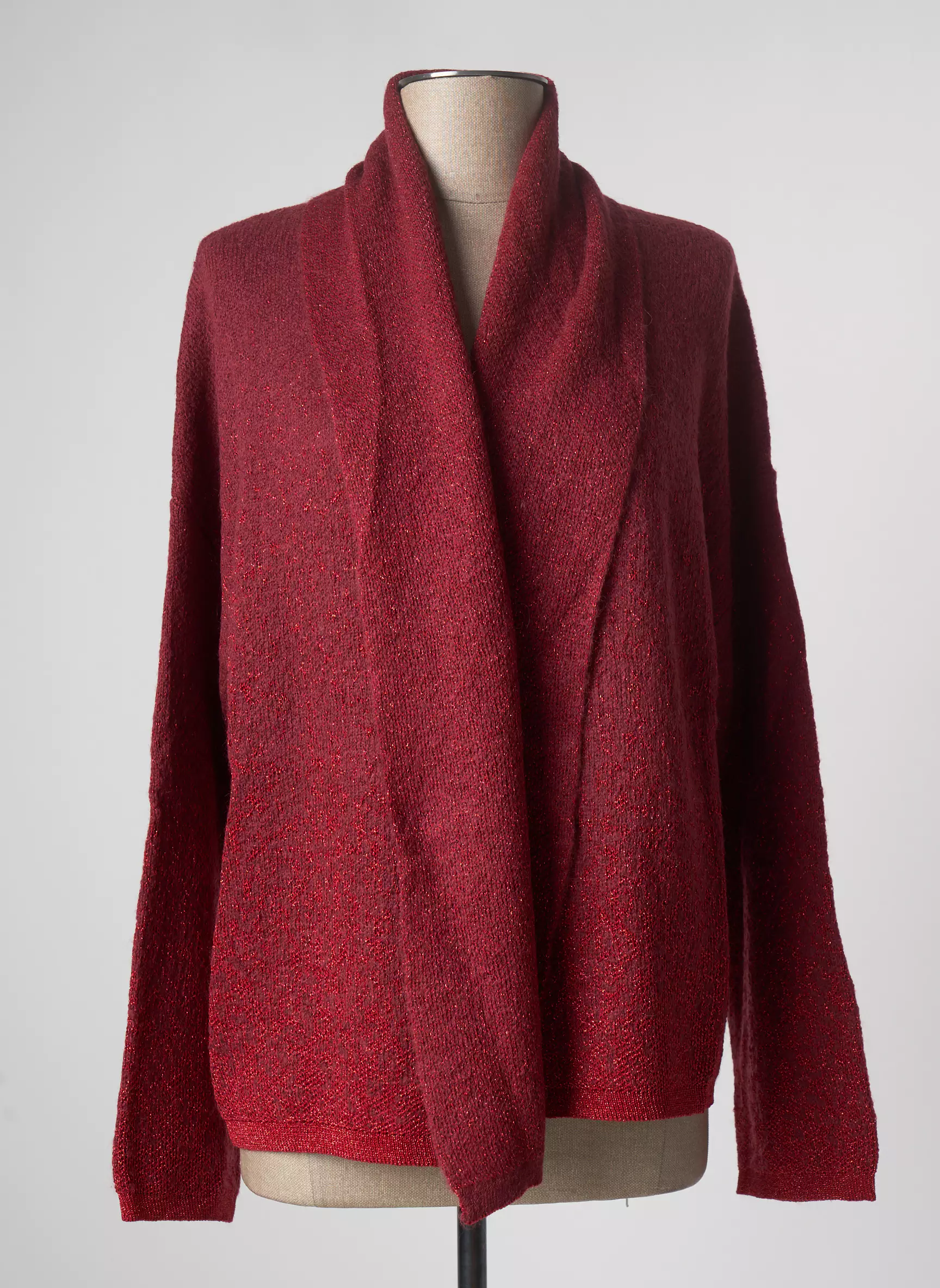Benetton Cardigans Femme couleur rouge