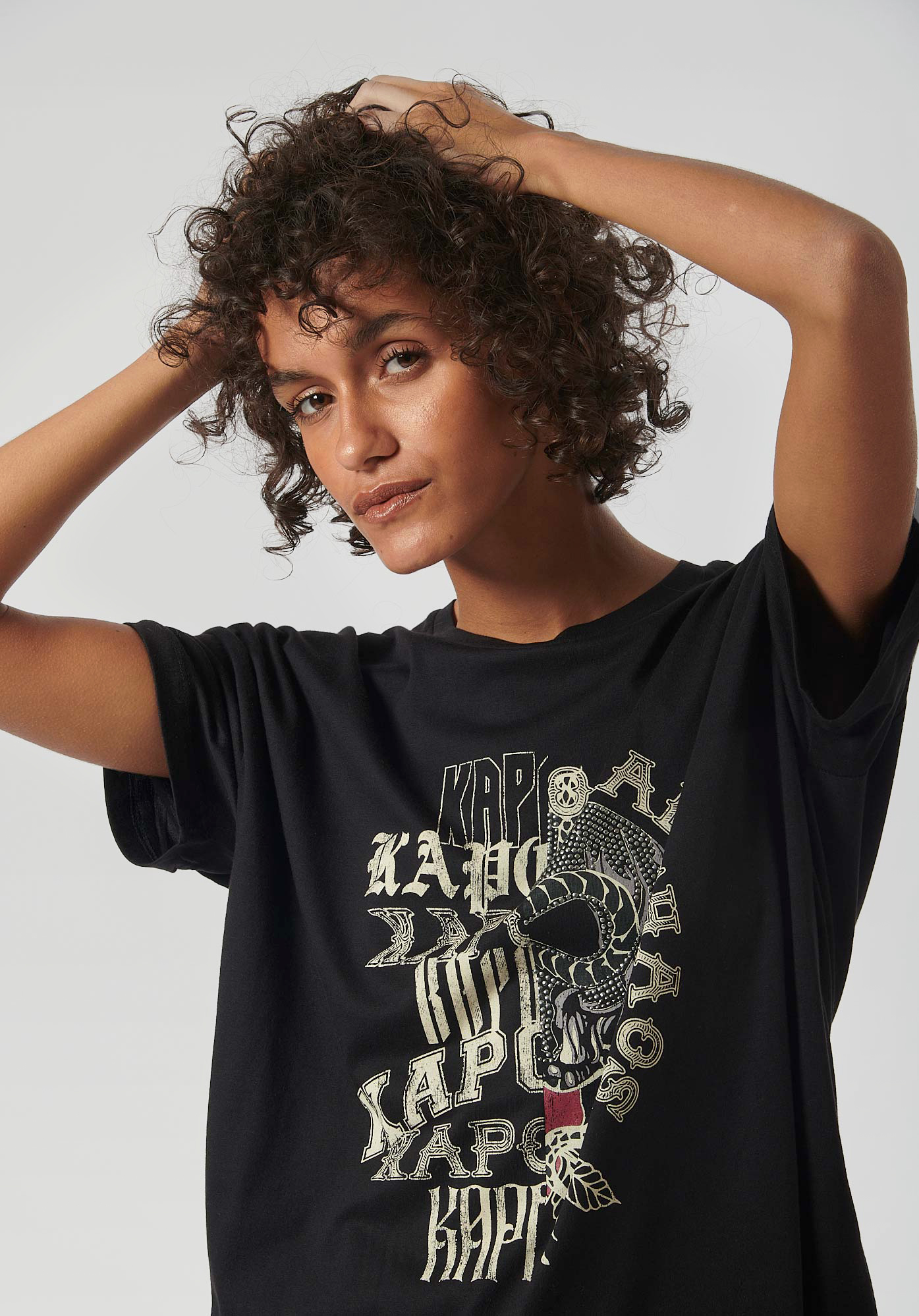 LUPI   T-shirt noir femme