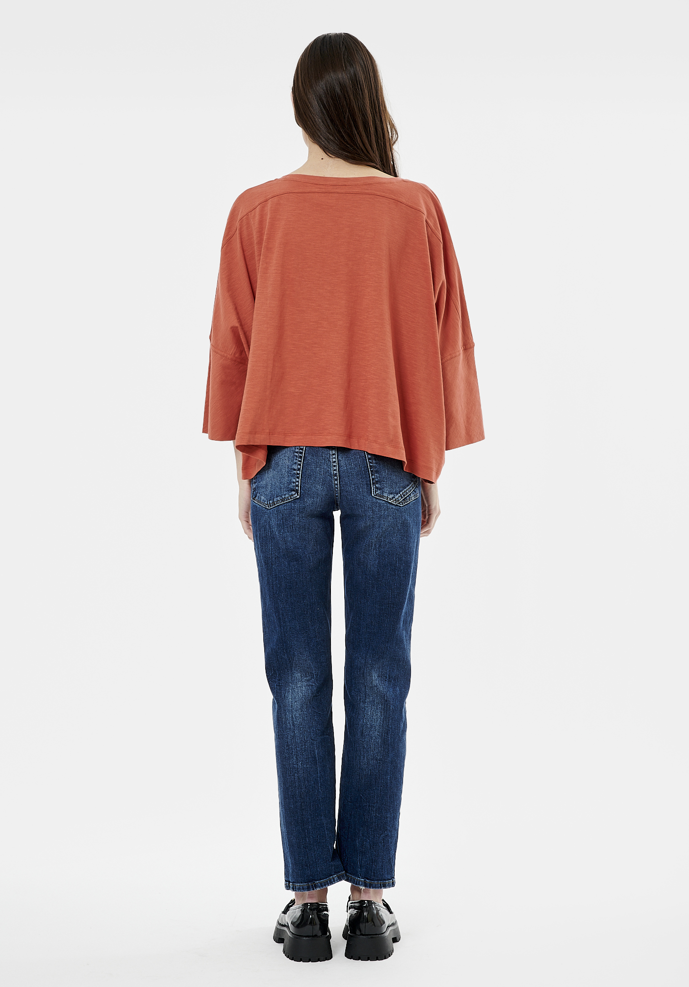 LEXI   T-shirt orange Femme 100% coton