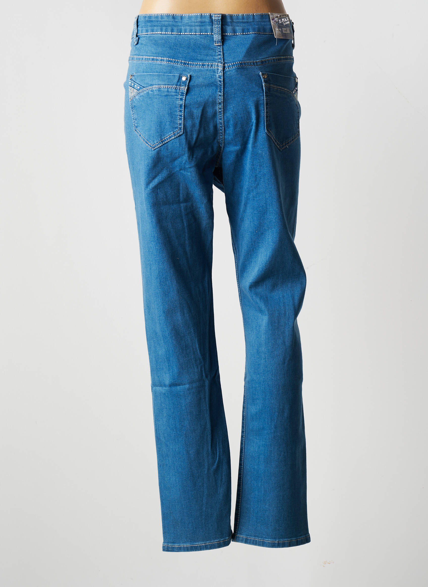 X Max Jeans Coupe Droite Femme couleur bleu