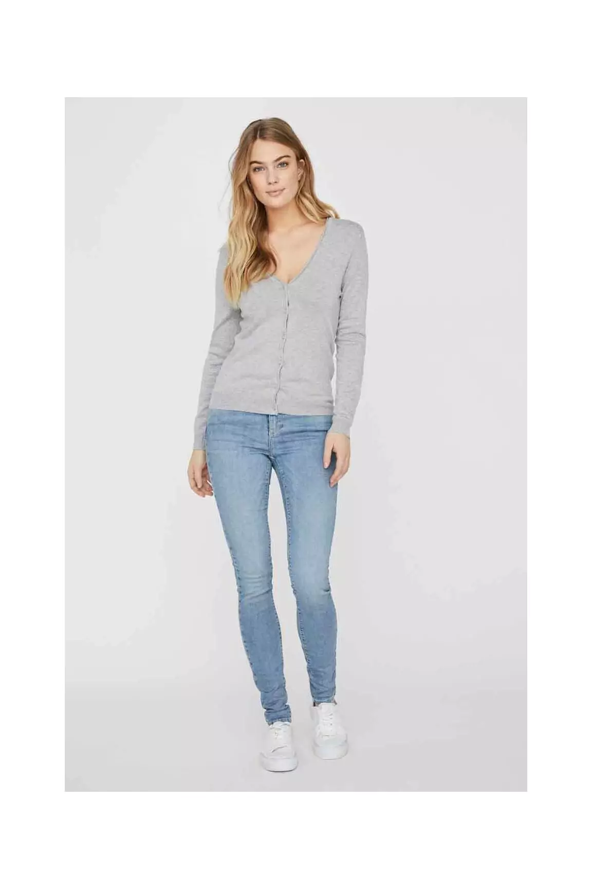 Vero Moda Fine Maille Femme couleur gris