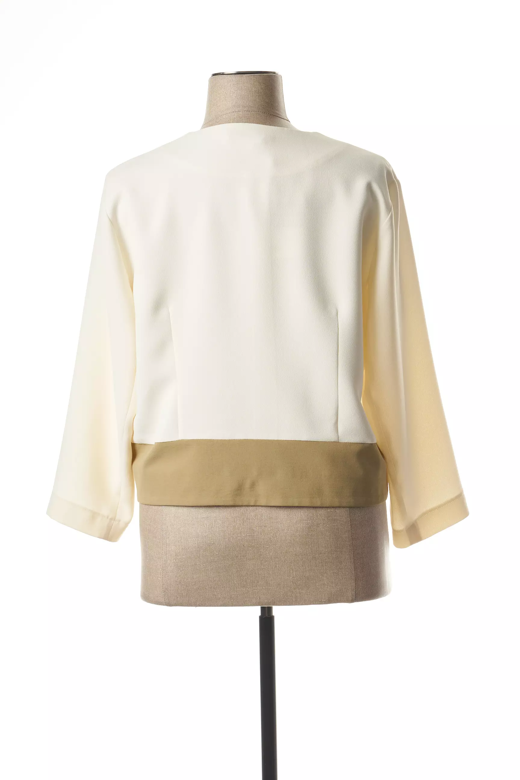 Bleu Blanc Rouge Vestecasual Femme couleur beige