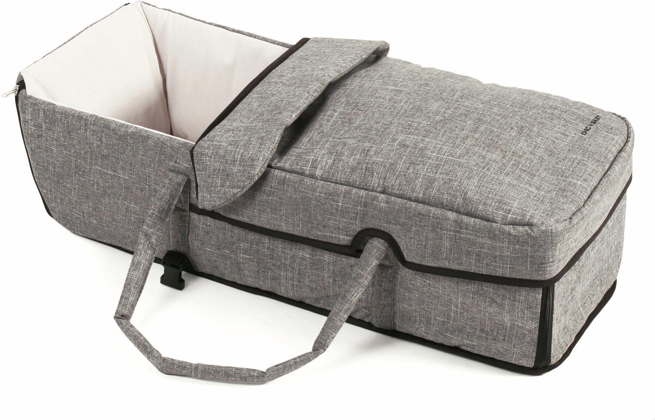 CHIC4BABY Geschwisterwagen Duo, jeans grey, mit herausnehmbarer Tragetasche; Kinderwagen