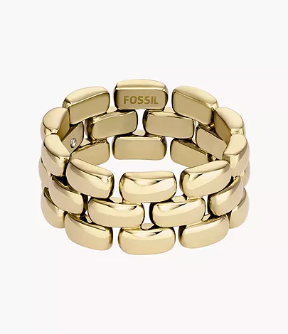 Fossil Ring Arden Watch Links Edelstahl goldfarben