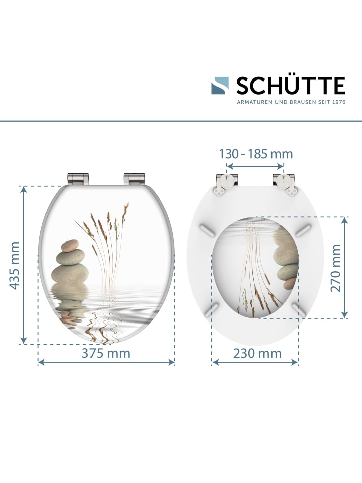 Schütte MDF WC Sitz BALANCE mit Absenkautomatik - (L) 45 x (B) 37 x (H) 5 cm günstig kaufen onesize