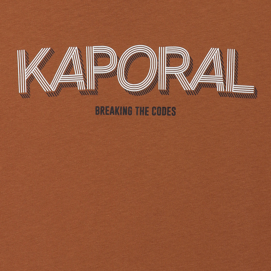 ERWAN  T-shirt marron Garçon 100% coton
