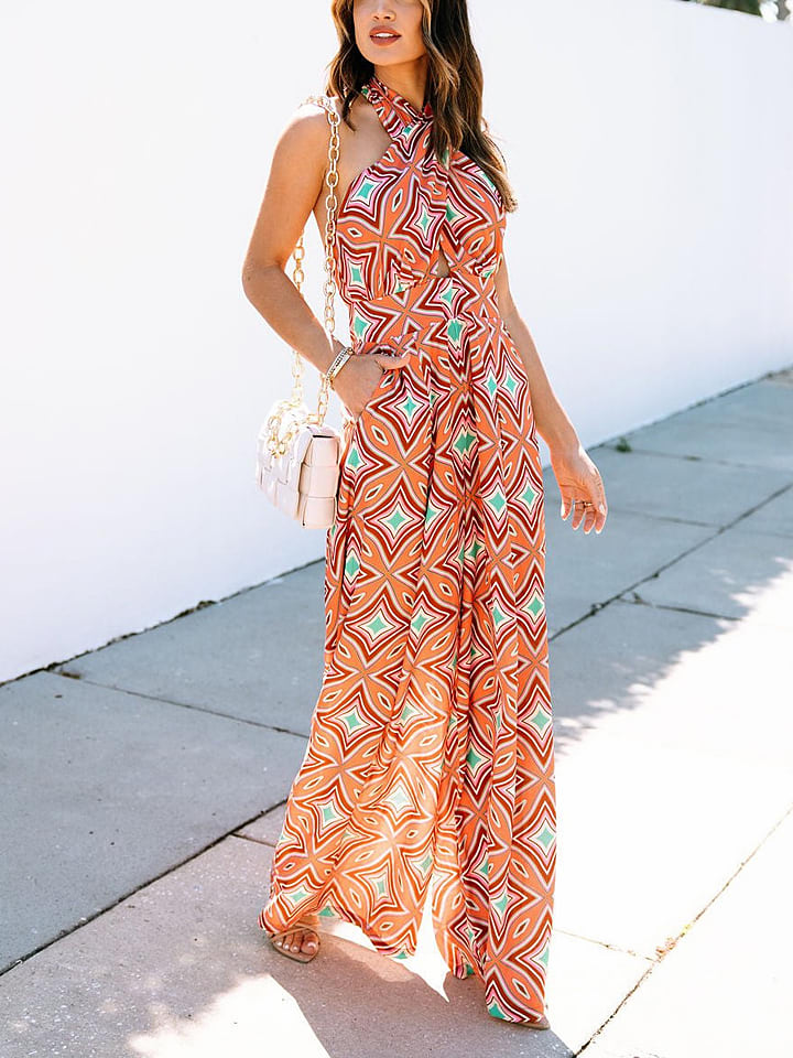 Milan Kiss Jumpsuit in Orange/ Rot günstig kaufen