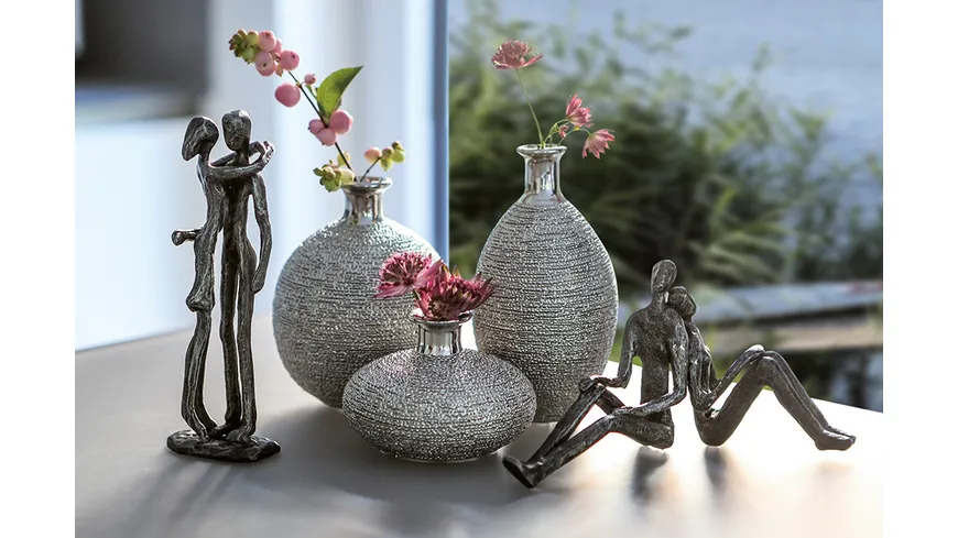 GILDE MODERN2 Skulptur Dreaming H=10cm silberfarben