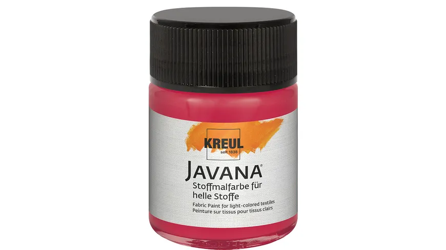 KREUL Javana Stoffmalfarbe für helle Stoffe 50 ml 50 ml rubinrot