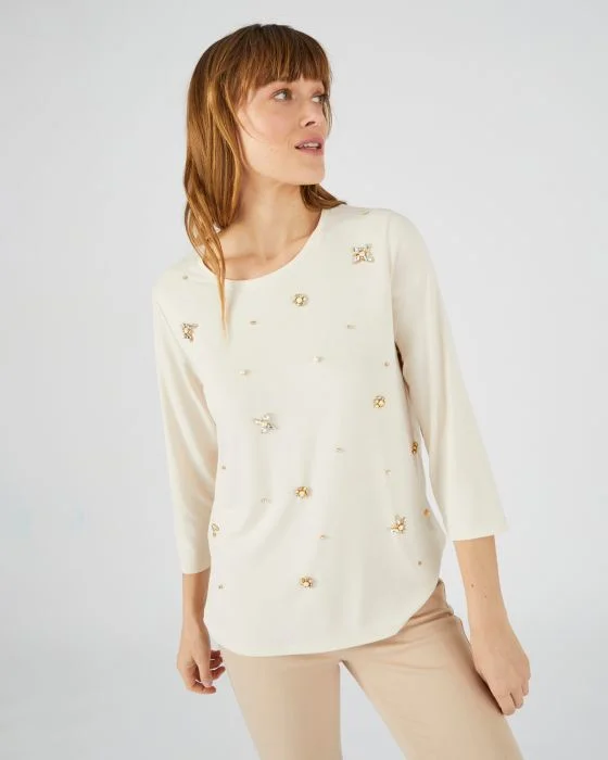 Tee-shirt effet bijoux