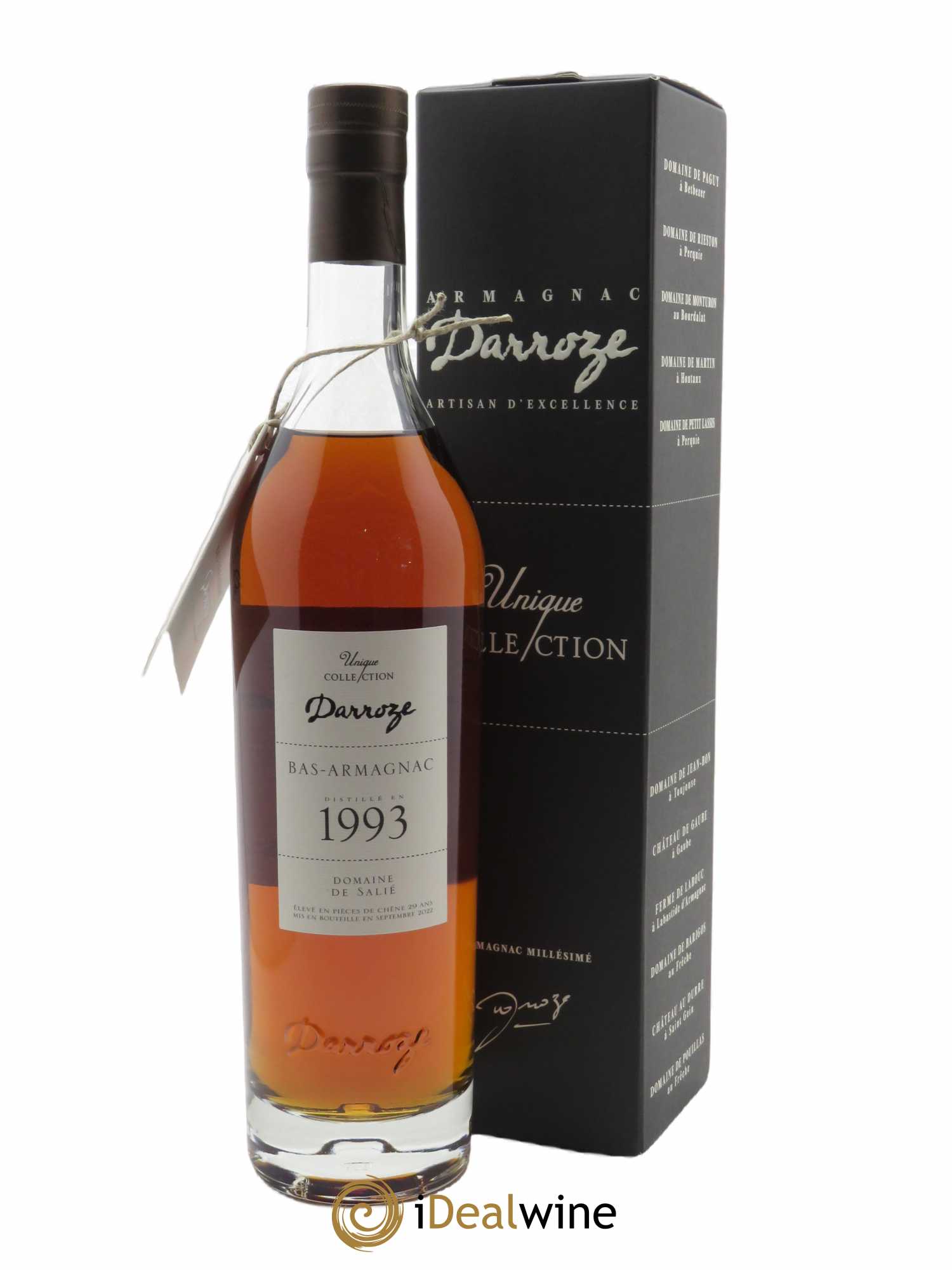 Bas-Armagnac Domaine de Salié 50° Darroze  1993 - Lot de 1 Bouteille
