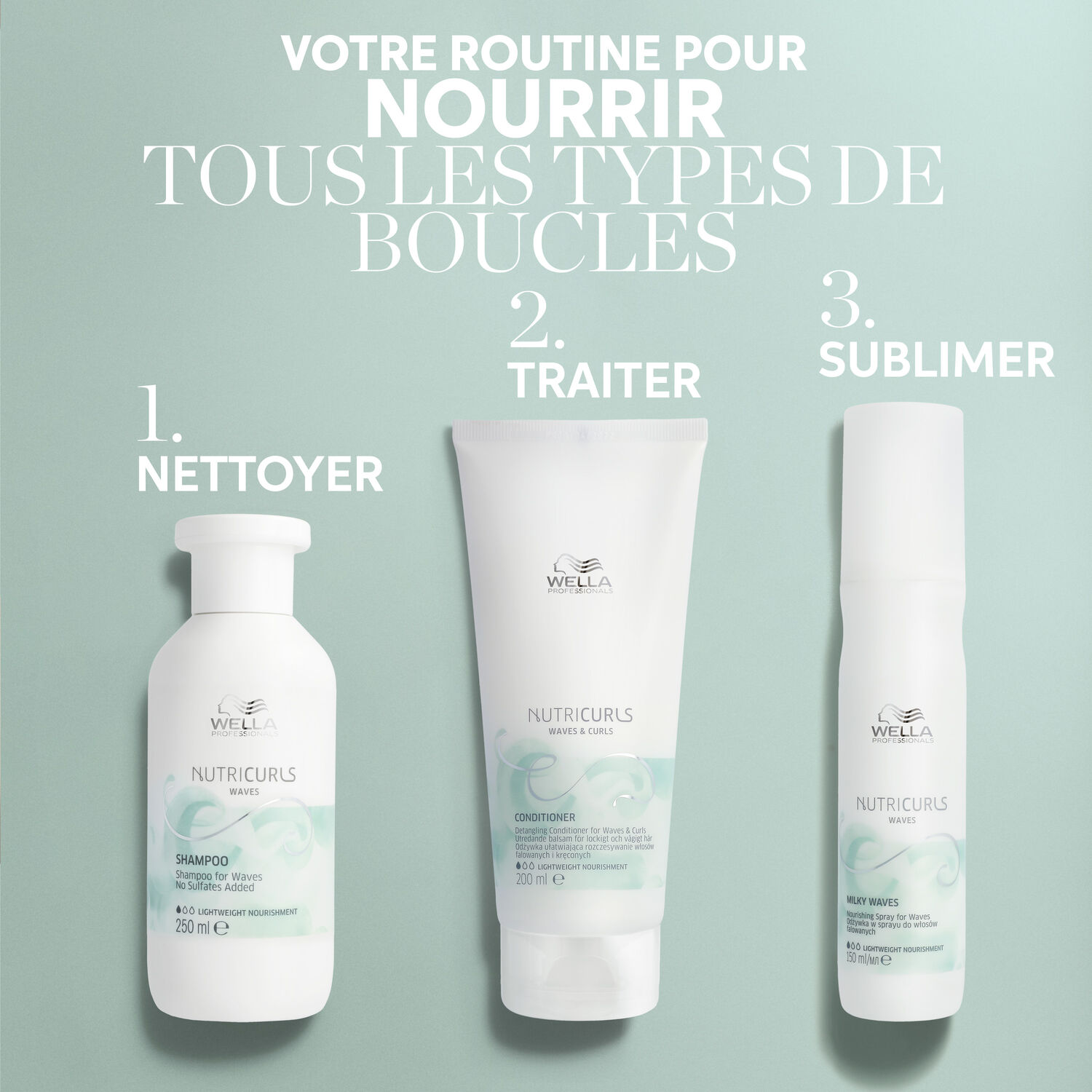 Wella Nutricurls Waves & Curls Démêlant Cheveux Bouclés & Ondulés