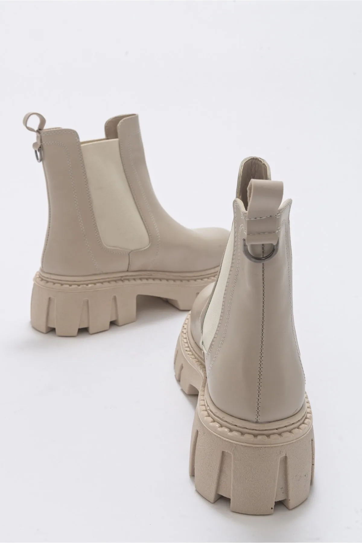 LuviShoes  Chap Beige Damenstiefel
