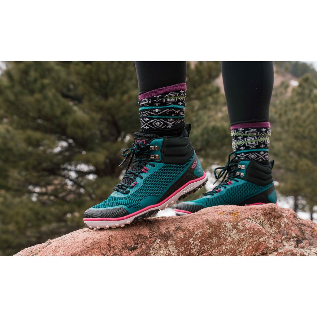 Xero Shoes Scrambler Mid Deep Lake/ Fuchsia W Outdoor Barfuß-Stiefeletten