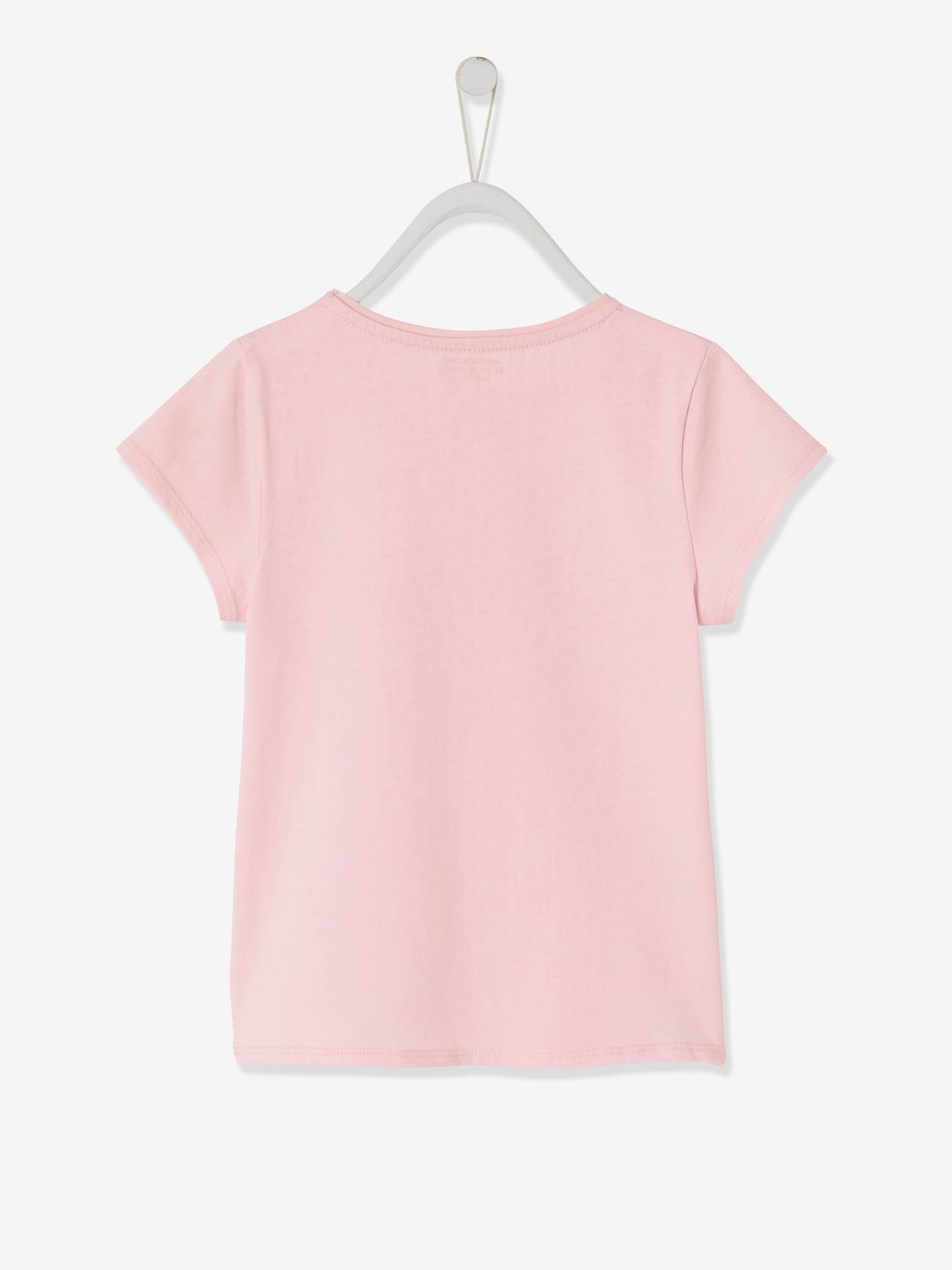 Tee-shirt fille Family team collection capsule vertbaudet et Studio Jonesie en coton bio rose