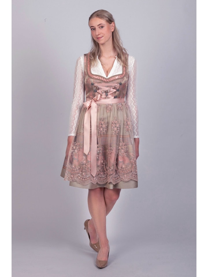Edelnice Mini Dirndl 2-teilig Rosalie in rose günstig kaufen