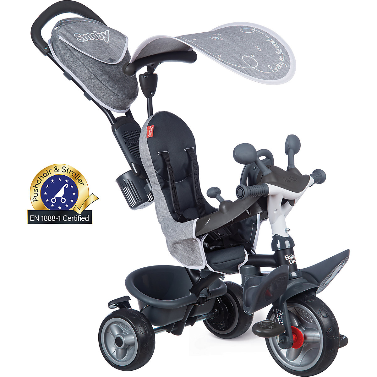 Smoby Dreirad Baby Driver Komfort Grau