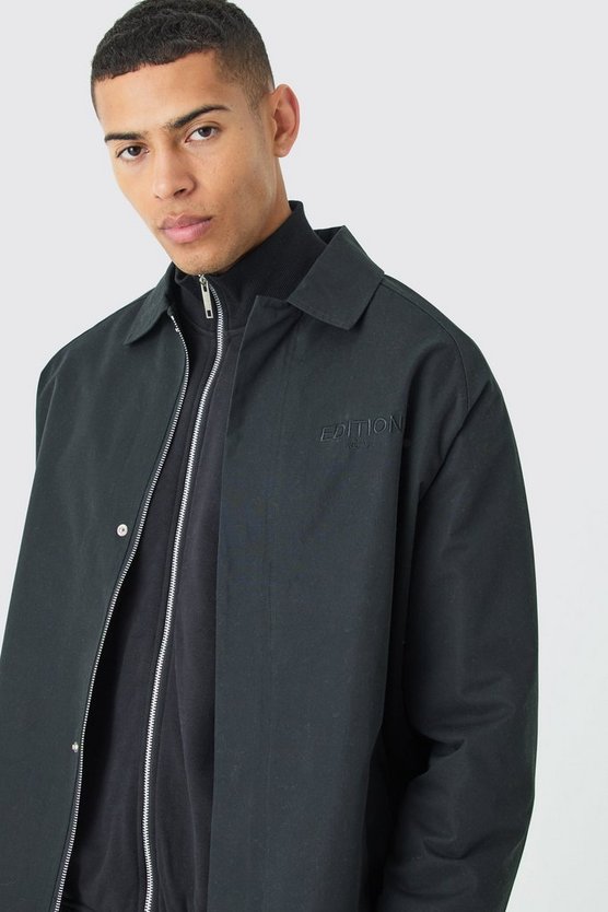 Bestickte Twill Coach-Jacke