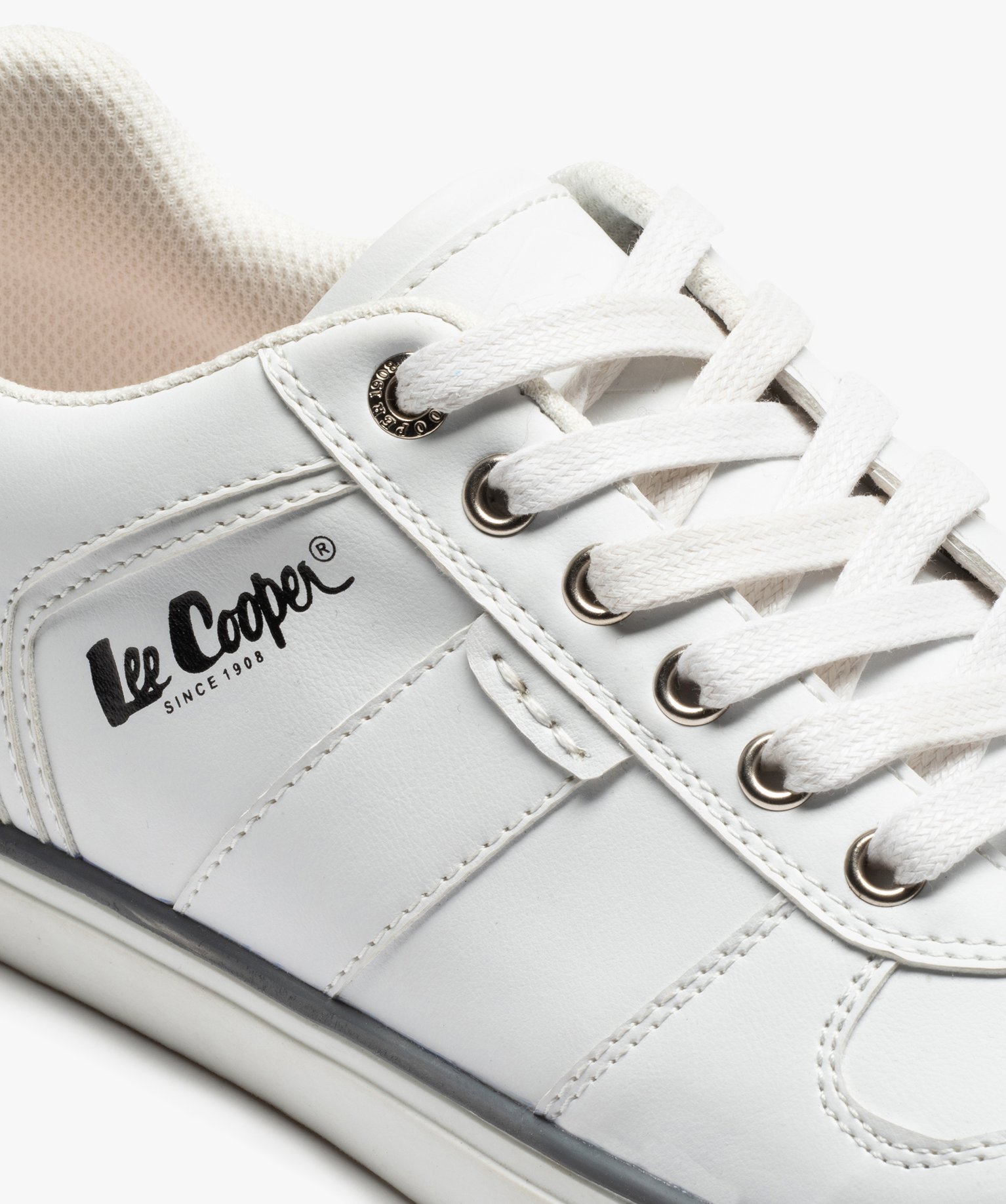 Baskets homme unies style rétro - Lee Cooper blanc | GEMO