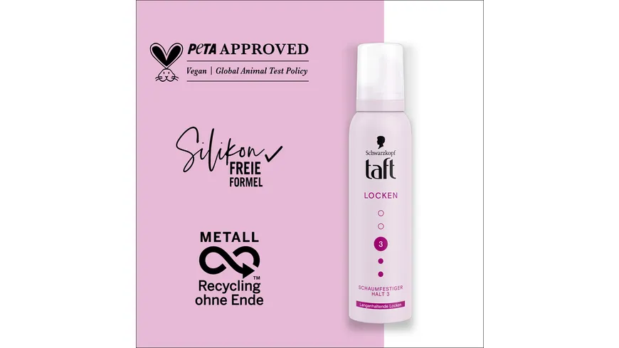 TAFT Schaumfestiger Locken 150ml Haltegrad 3 - mittlerer Halt 150 ml
