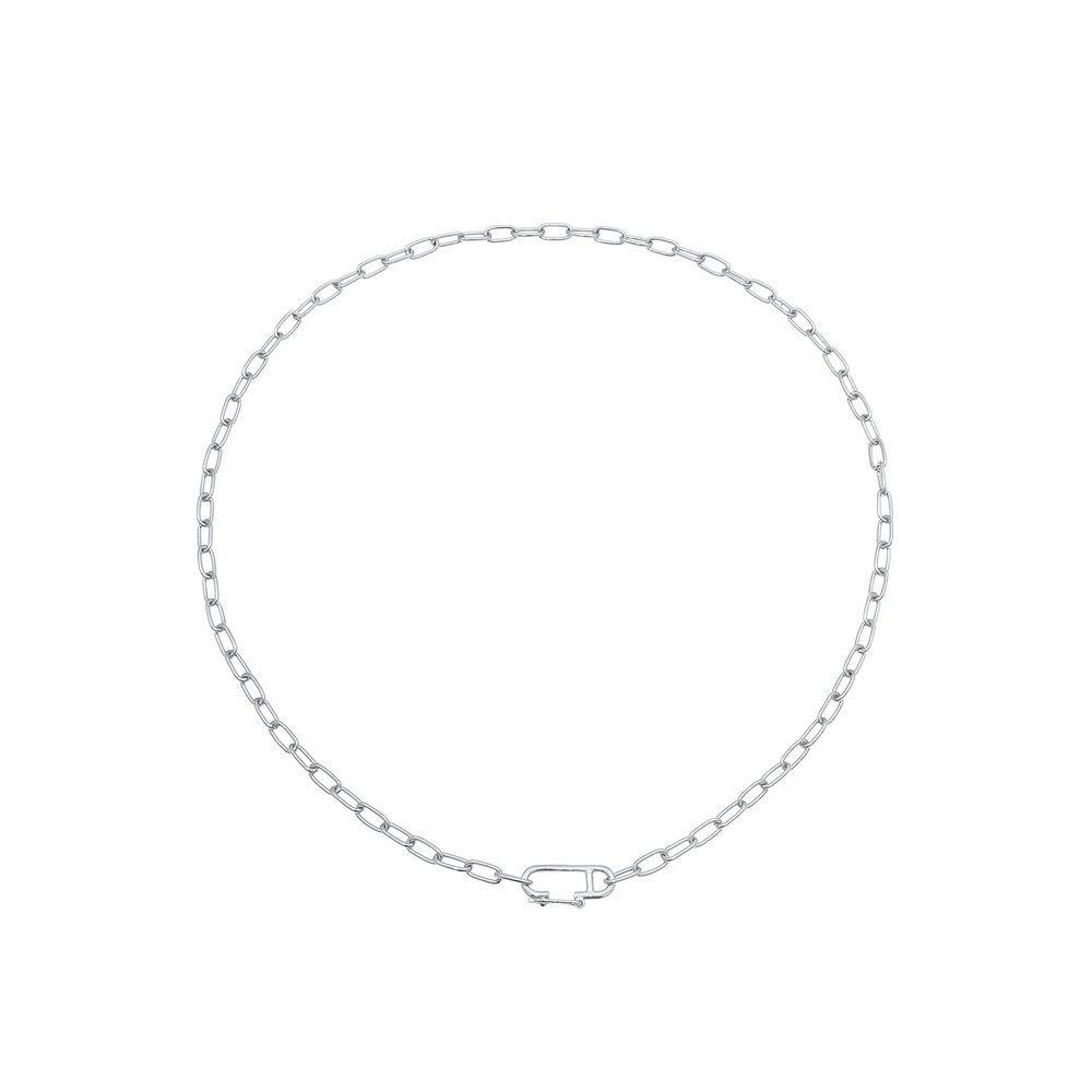 Elli Elli Collier Chaîne à maillons pour dames ajustable en argent sterling 925 plaqué Bijoux