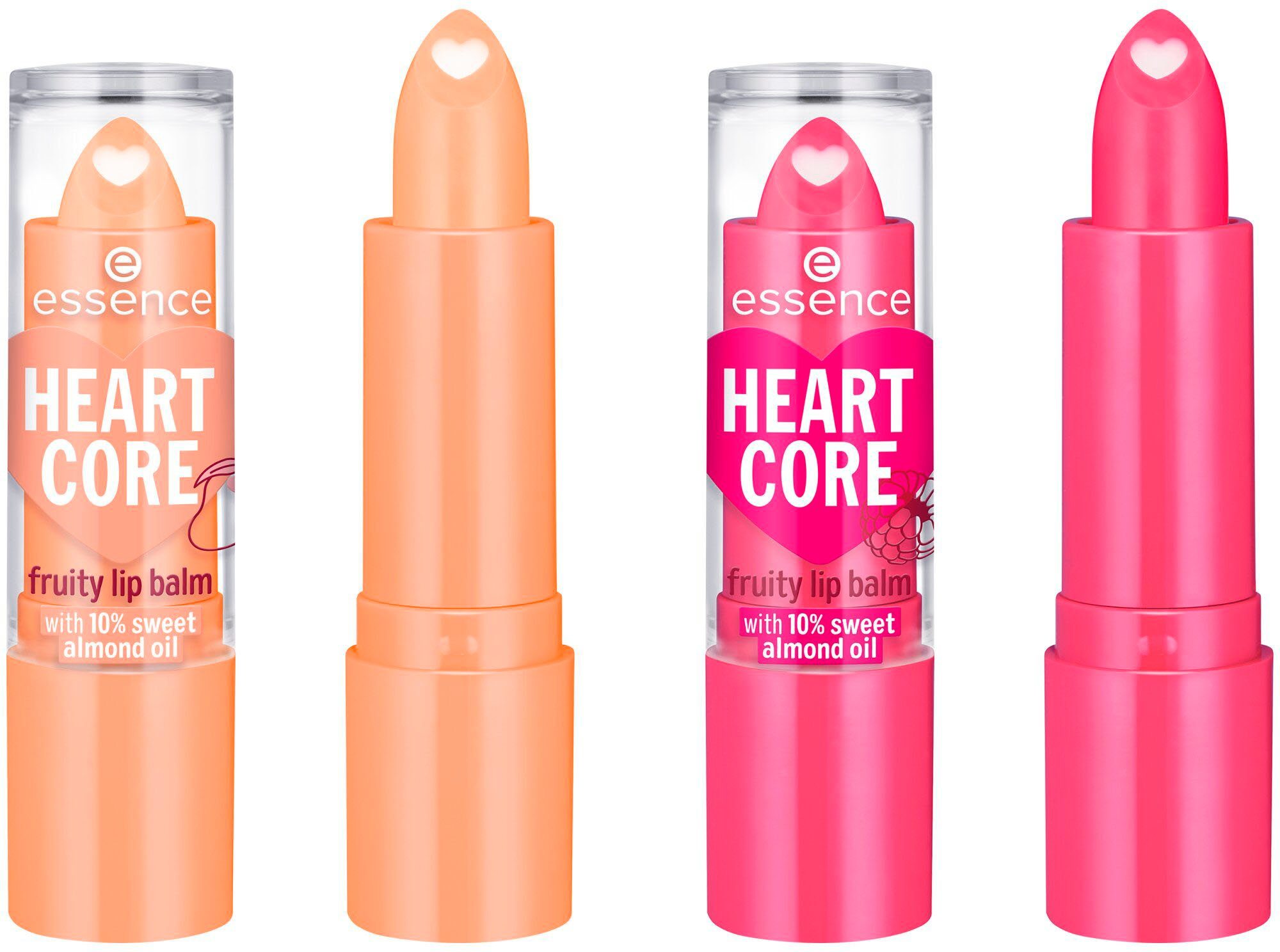 Essence Lippenpflege-Set HEART CORE fruity, 4-tlg.
