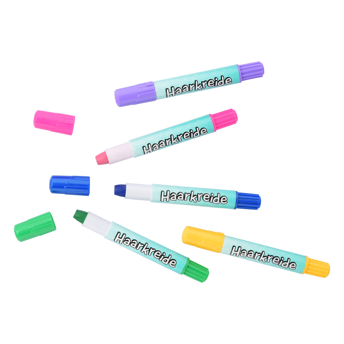 Haarkreide in 5 Farben
