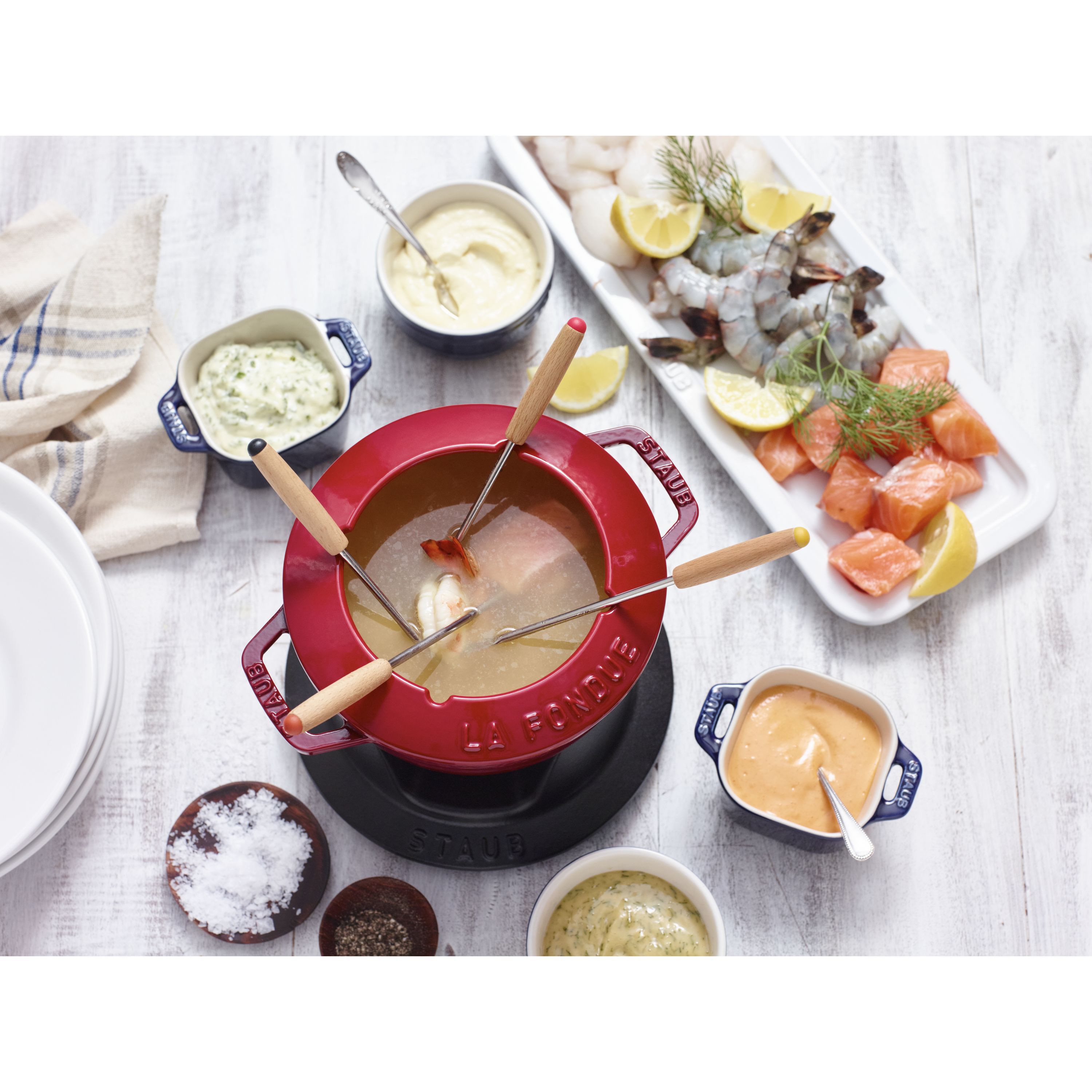 Fondue Set 16 cm, Kirsch-Rot