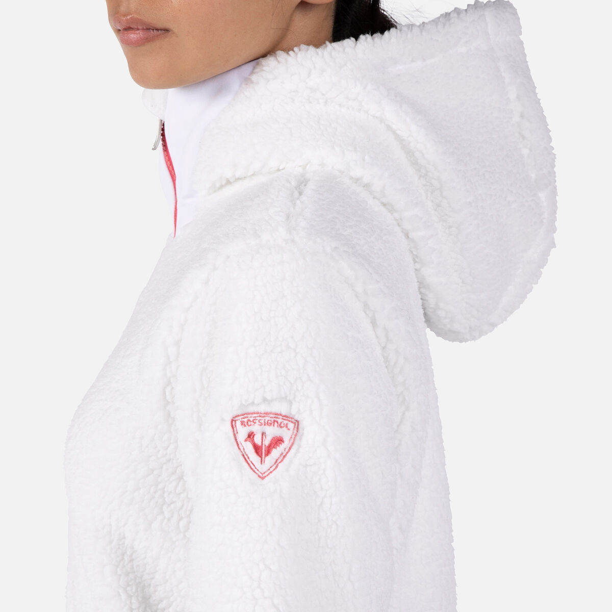 Damen-Kapuzenfleecejacke mit durchgehendem Reißverschluss Wispile