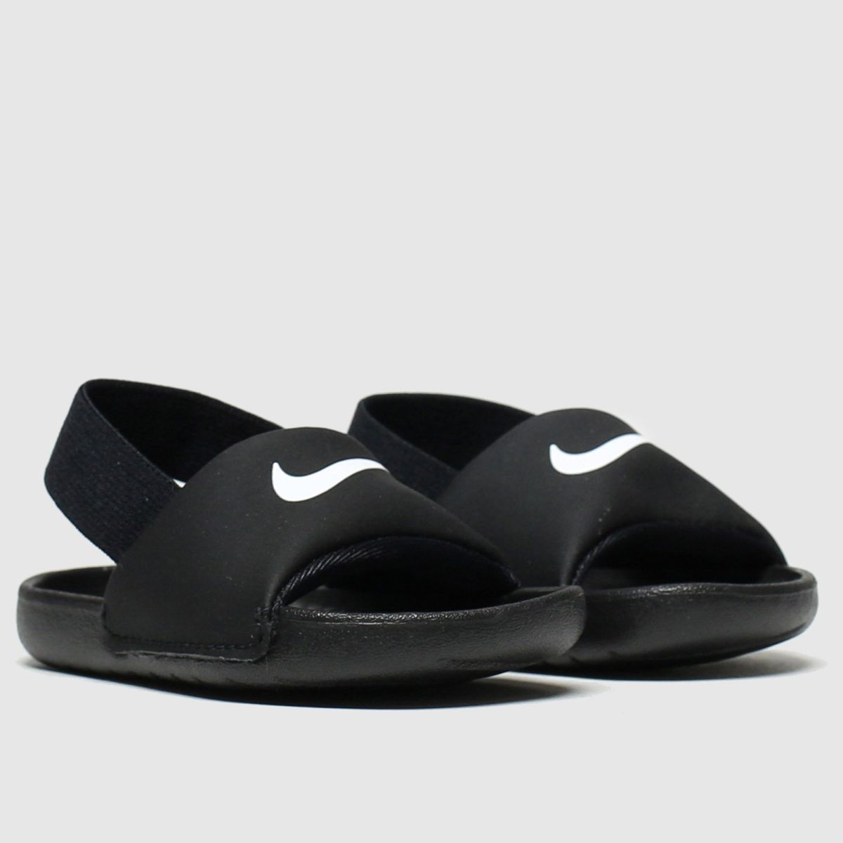 Nike svarta och vita Kawa sandaler för småbarn