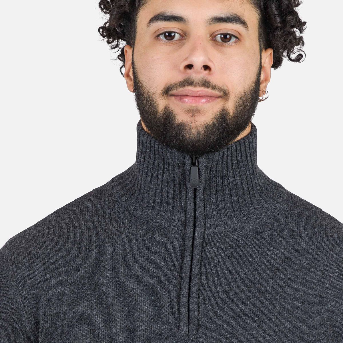 Herrenstrickpullover mit halblangem Reißverschluss Signature