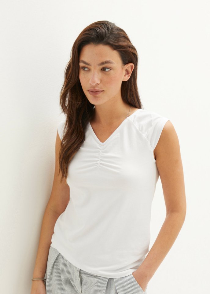 Shirttop mit V-Ausschnitt