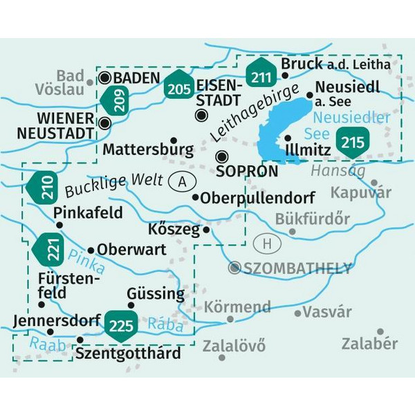 Burgenland 1:50000 - Wanderkarte