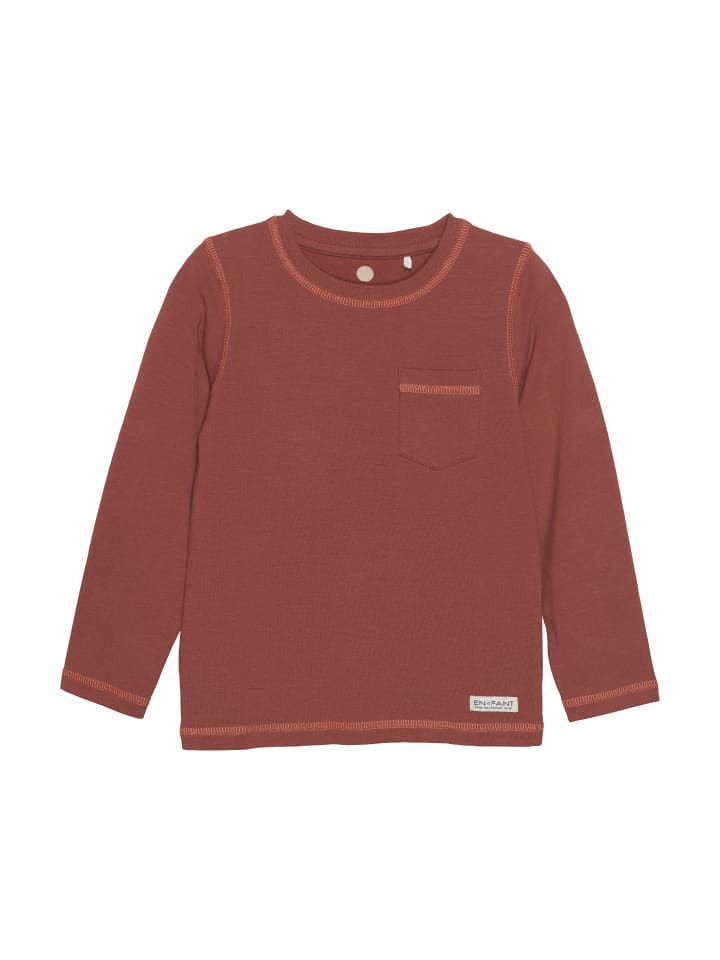 enfant Langarmshirt ENFANT - ENT-Shirt LS - 230370  Langarmshirt mit Kontrastnähten in Rot günstig kaufen