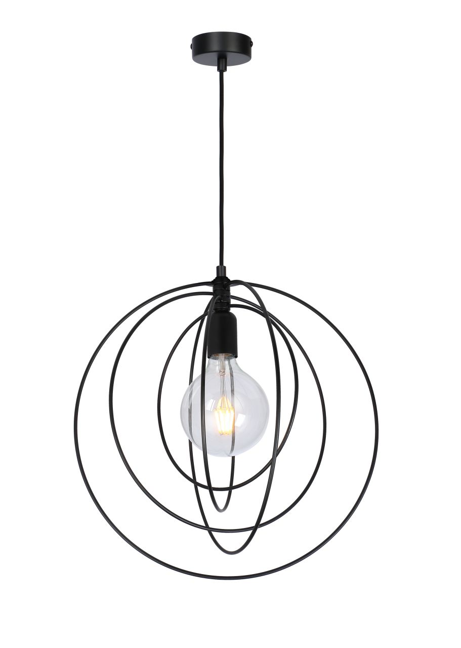 Globo Lighting - SARINI - Hängeleuchte Metall schwarz, 1x E27