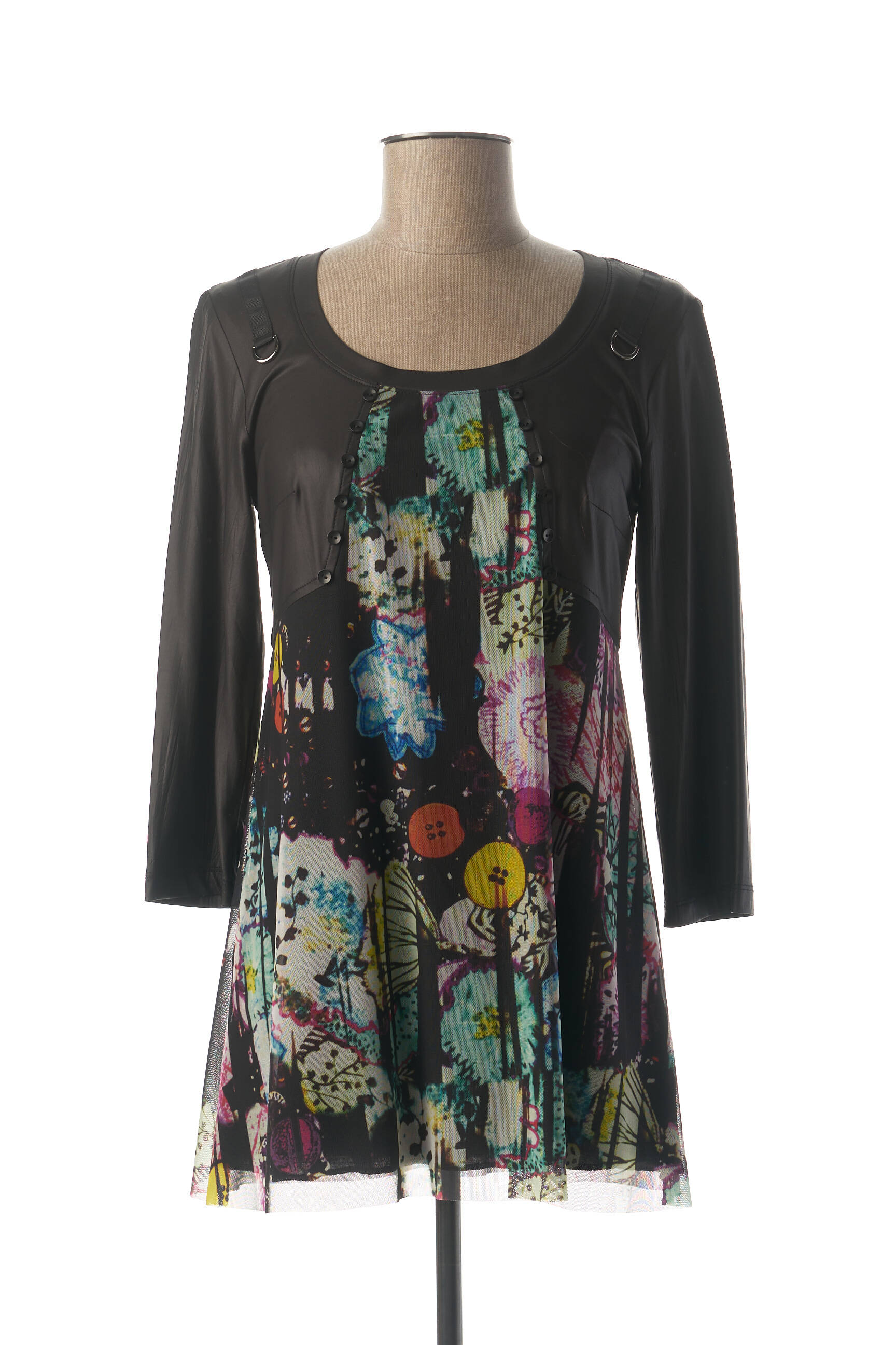 Meri Esca Tuniquemanchelongue Femme couleur noir