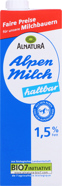 Alnatura Bio Haltbare Alpenmilch 1,5%
