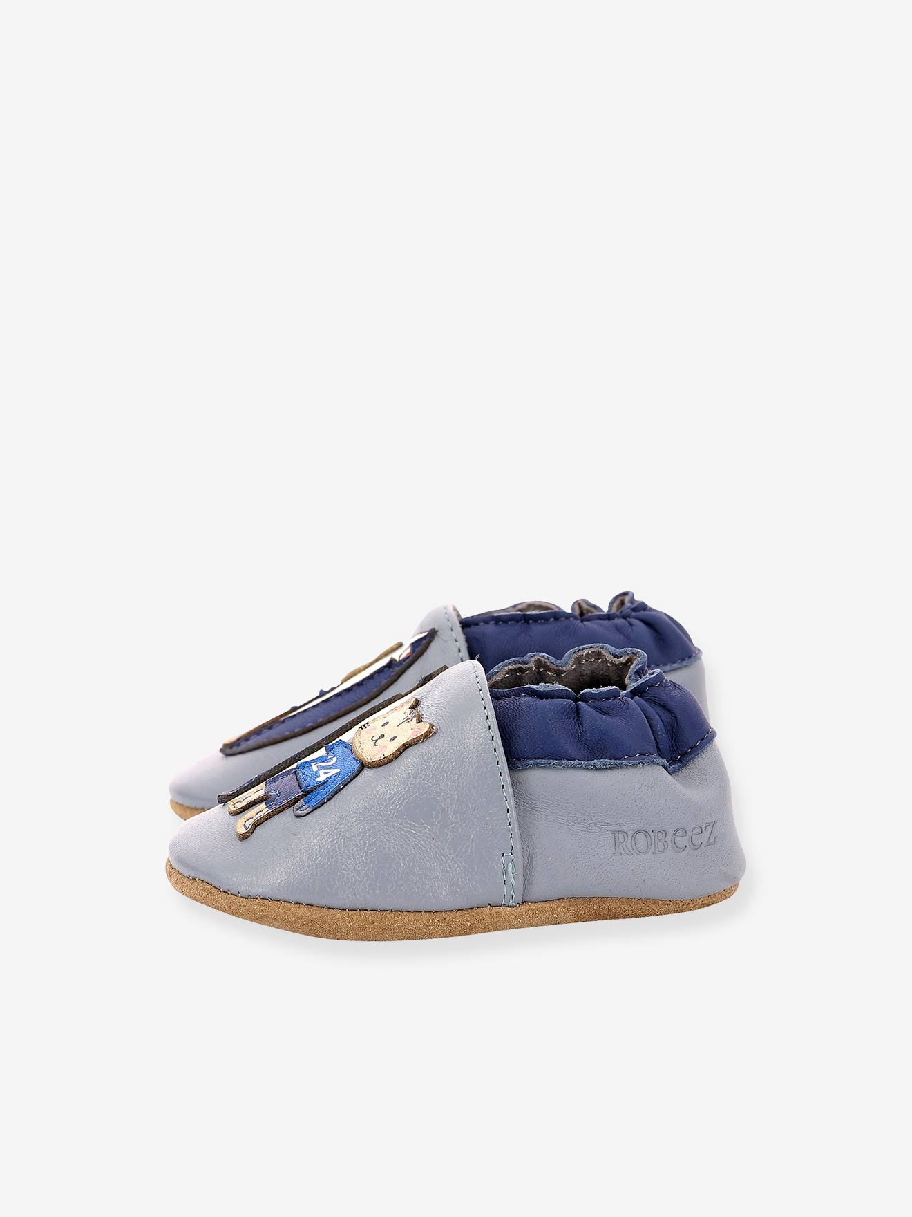 Robeez Baby Krabbelschuhe Surfing Boy ROBEEZ, pflanzlich gegerbt - blau