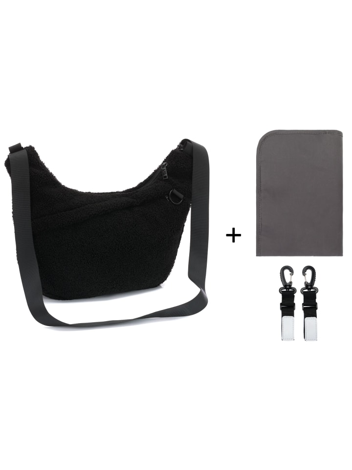 fillikid Buggy Organizer Daybag Teddyplüsch Exklusiv in Schwarz günstig kaufen onesize