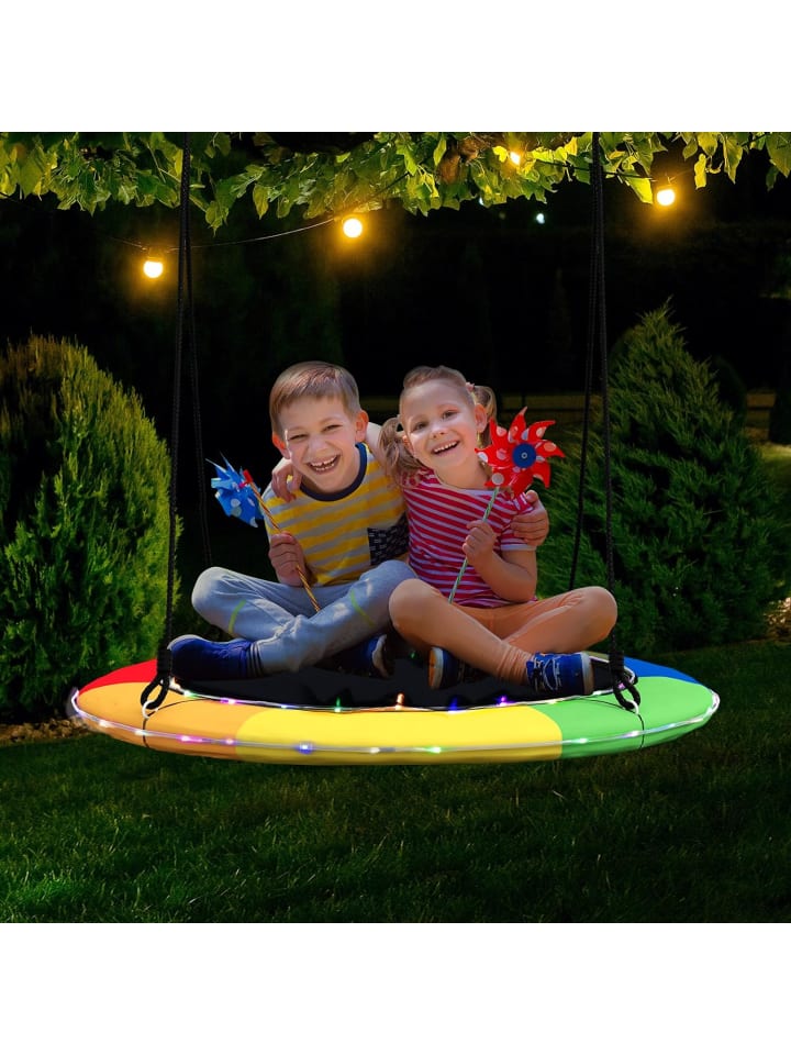COSTWAY Nestschaukel mit LED in Bunt günstig kaufen onesize