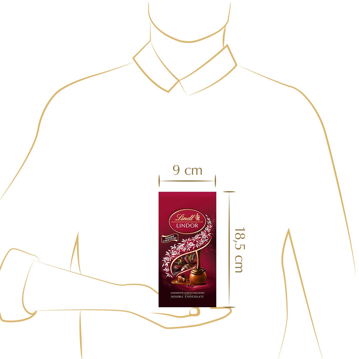 LINDOR Kugel Beutel Double Chocolate, 137g