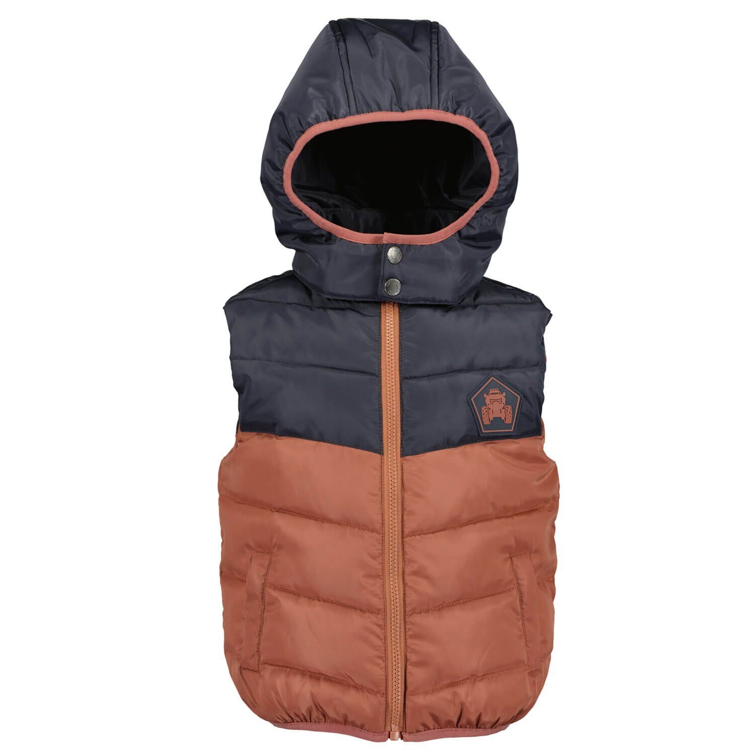 Blue Seven Steppweste Jungen Weste mit abnehmbarer Kapuze und reflektierendem Rückendruck