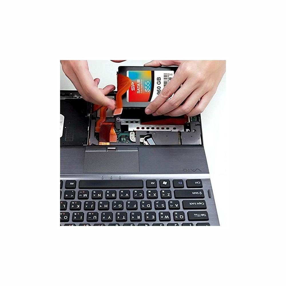 SILICON POWER Festplatte Silicon Power S55 25 SSD 960 GB 7 mm Sata III interne Gaming-SSD