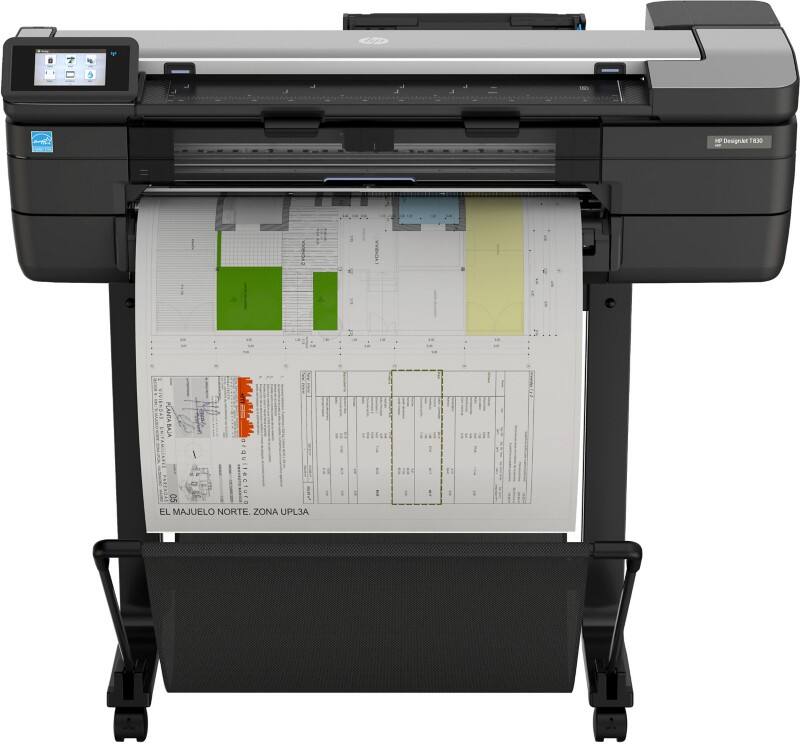 HP Designjet T830 Farb Tintenstrahl Multifunktionsdrucker DIN A1 Schwarz, Silber