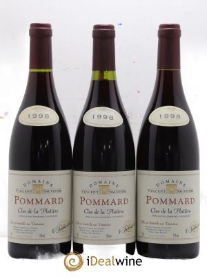Pommard Clos de la Petiere Vincent Sauvestre 1998 - Lot de 3 Bouteilles