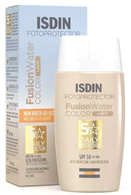 Isdin Fotoprotector Fusion Water krema za lice SPF 50 Color Light