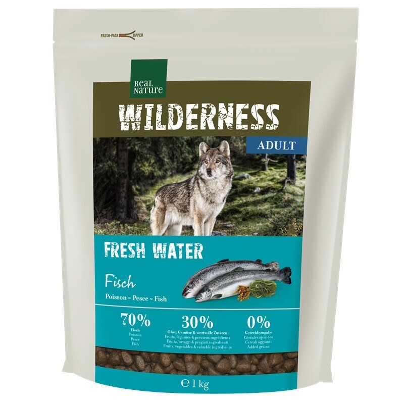 REAL NATURE Hundetrockenfutter REAL NATURE WILDERNESS Fresh Water Adult Fisch 1 kg