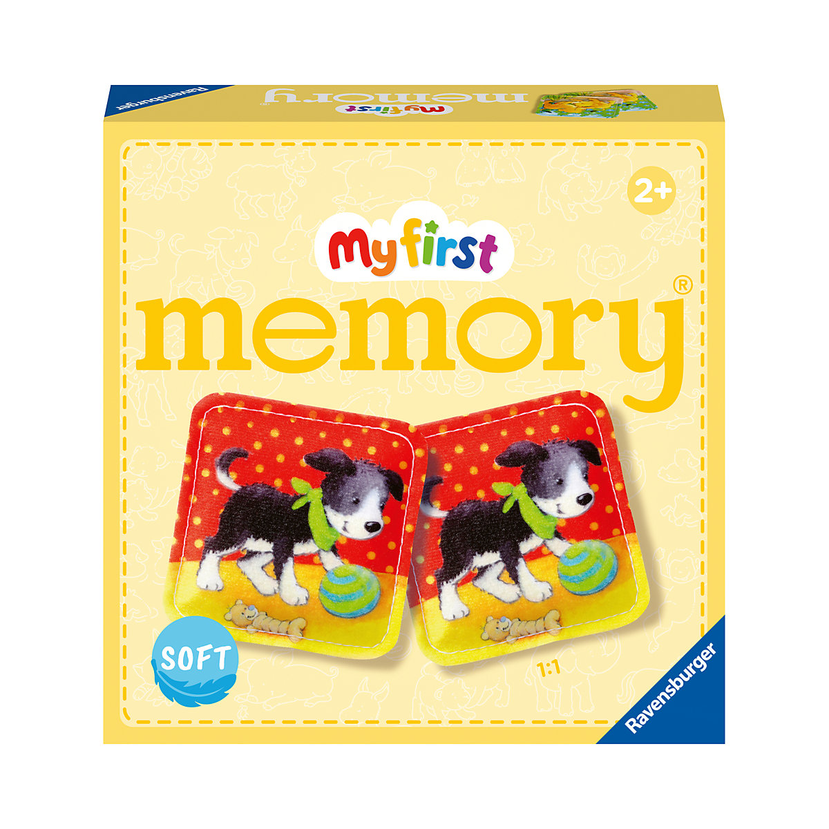 Ravensburger - 20998 - My first memory® Plüsch - Das klassische Gedächtnisspiel mit 24 Stoff-Karten und süßen Tierkindern, Spielzeug ab 2 Jahre