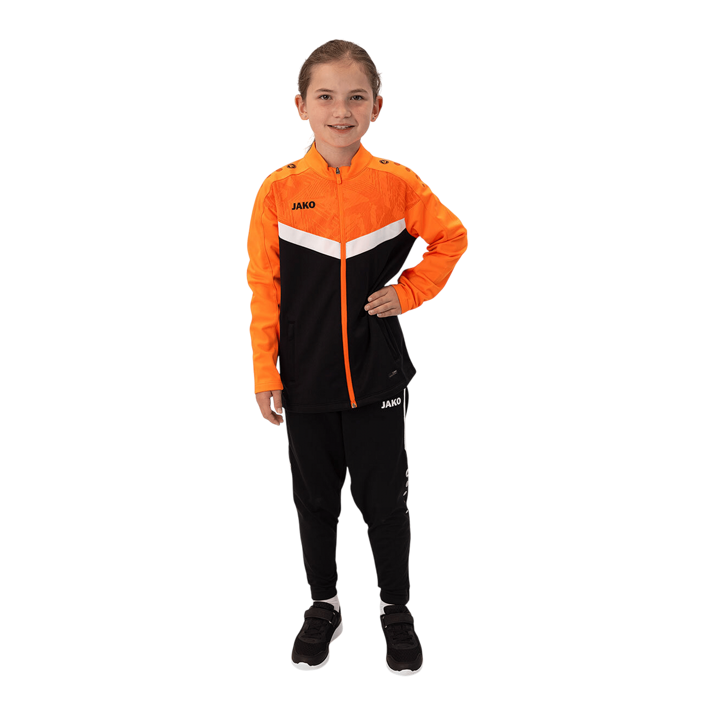 JAKO Iconic Polyester Jacke Kids Schwarz F807