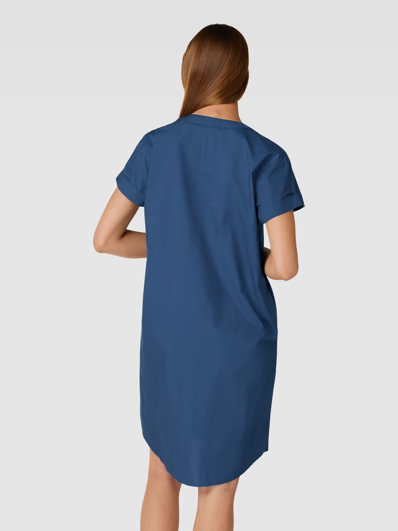 Tunikakleid in Minilänge mit Tunikakragen in blau